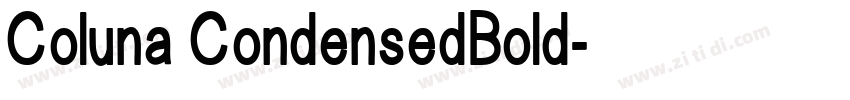 Coluna CondensedBold字体转换